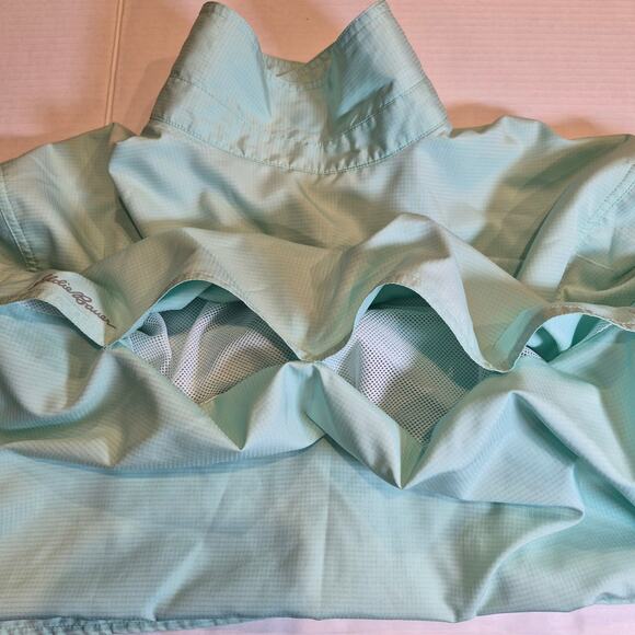 EDDIE BAUER Men ButtonDown Short Sleeve Shirt UPF Protect Moisture Wick Mint XXL - Picture 3 of 6